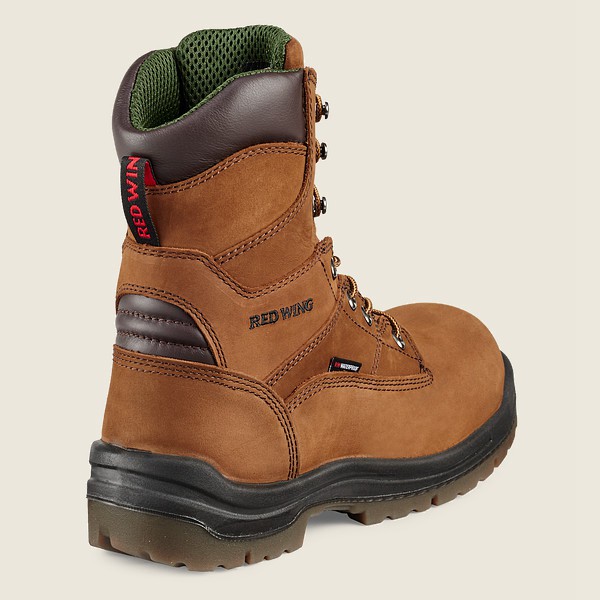 Red Wing Mens King Toe® - 8-inch Waterproof Toe - Safety Boots Brown - 0637VKXHG